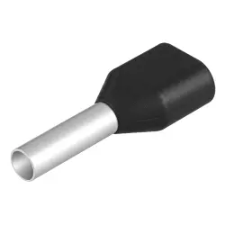 Insulated wire end ferrule, 1.5 mm², 16 mm/8 mm long, black, 9004420000