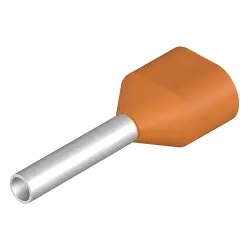 Insulated wire end ferrule, 0.5 mm², 14 mm/8 mm long, orange, 9004440000