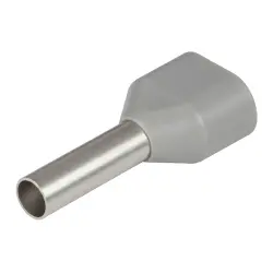 Insulated wire end ferrule, 4.0 mm², 22 mm/12 mm long, gray, 9004730000