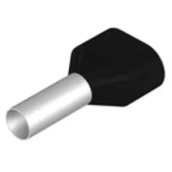Insulated wire end ferrule, 6.0 mm², 23 mm/12 mm long, black, 9004930000