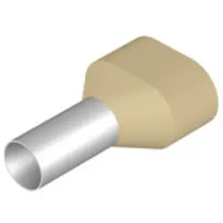 Insulated wire end ferrule, 10 mm², 24 mm/12 mm long, ivory, 9004940000