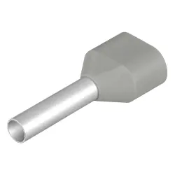 Insulated wire end ferrule, 2.5 mm², 21 mm/12 mm long, gray, 9005150000