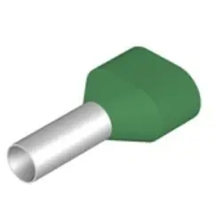Insulated wire end ferrule, 6.0 mm², 23 mm/12 mm long, green, 9005160000