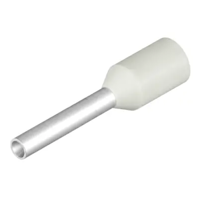 Insulated wire end ferrule, 0.75 mm², 14 mm/8 mm long, white, 9005820000 - 1