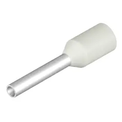Insulated wire end ferrule, 0.75 mm², 14 mm/8 mm long, white, 9005820000