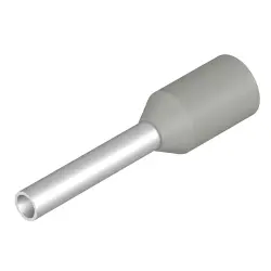 Insulated wire end ferrule, 0.75 mm², 14 mm/8 mm long, gray, 9005870000