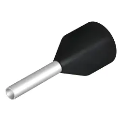 Insulated wire end ferrule, 1.5 mm², 19.5 mm/10 mm long, black, 9006630000