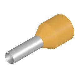 Insulated wire end ferrule, 6.0 mm², 23 mm/12 mm long, DIN 46228-4, yellow, 9006790000
