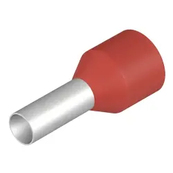 Insulated wire end ferrule, 10 mm², 24 mm/12 mm long, DIN 46228-4, red, 9006830000