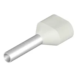 Insulated wire end ferrule, 0.75 mm², 14 mm/8 mm long, white, 9018510000