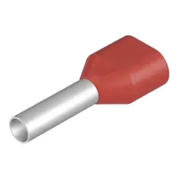 Insulated wire end ferrule, 1.0 mm², 15 mm/8 mm long, red, 9018540000