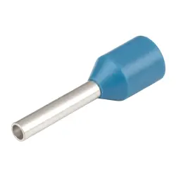 Insulated wire end ferrule, 0.75 mm², 14 mm/8 mm long, DIN 46228-4, light blue, 9018550000
