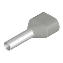 Insulated wire end ferrule, 2.5 mm², 19 mm/10 mm long, gray, 9018580000
