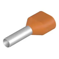 Insulated wire end ferrule, 4.0 mm², 22 mm/12 mm long, orange, 9018590000
