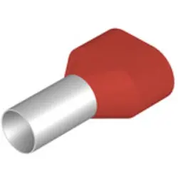 Insulated wire end ferrule, 10 mm², 24 mm/12 mm long, DIN 46228-4, red, 9018880000