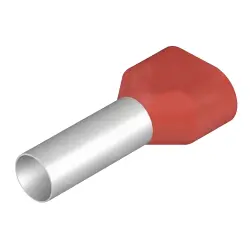 Insulated wire end ferrule, 10 mm², 30 mm/18 mm long, DIN 46228-4, red, 9018890000