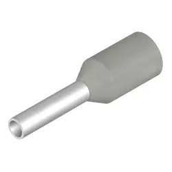 Insulated wire end ferrule, 0.75 mm², 12 mm/6 mm long, gray, 9019030000