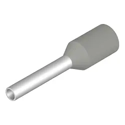 Insulated wire end ferrule, 0.75 mm², 14 mm/8 mm long, gray, 9019040000