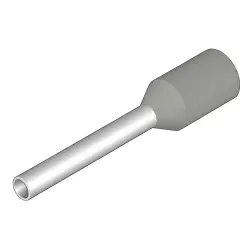 Insulated wire end ferrule, 0.75 mm², 16 mm/10 mm long, gray, 9019050000