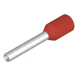 Insulated wire end ferrule, 1.0 mm², 16 mm/10 mm long, red, 9019100000