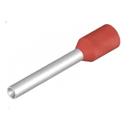 Insulated wire end ferrule, 1.0 mm², 18 mm/12 mm long, red, 9019110000