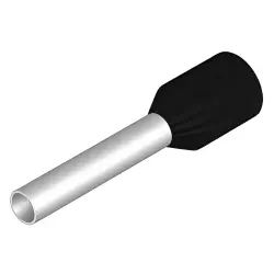Insulated wire end ferrule, 1.5 mm², 16 mm/10 mm long, black, 9019130000