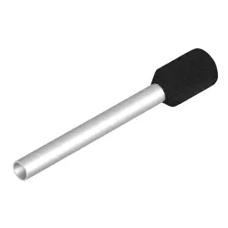 Insulated wire end ferrule, 1.5 mm², 24 mm/18 mm long, black, 9019150000