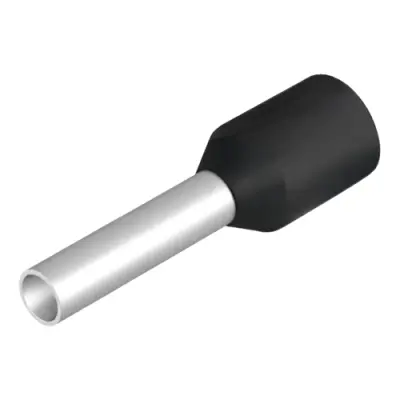 Insulated wire end ferrule, 1.5 mm², 14 mm/8 mm long, black, 9019430000 - 1