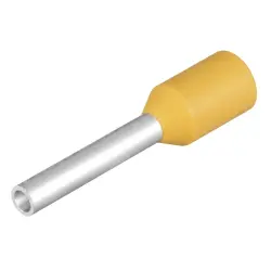 Insulated wire end ferrule, 0.25 mm², 10 mm/6 mm long, yellow, 9021010000