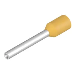 Insulated wire end ferrule, 0.25 mm², 12 mm/8 mm long, yellow, 9021020000