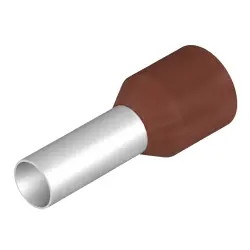 Insulated wire end ferrule, 10 mm², 22 mm/12 mm long, brown, 9021150000