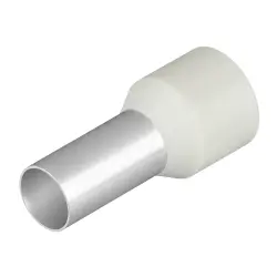 Insulated wire end ferrule, 16 mm², 22 mm/12 mm long, white, 9021170000