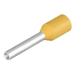 Insulated wire end ferrule, 0.25 mm², 10 mm/6 mm long, yellow, 9021210000