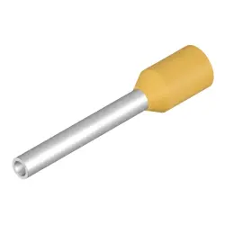 Insulated wire end ferrule, 0.25 mm², 12 mm/8 mm long, yellow, 9021220000