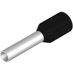 Insulated wire end ferrule, 1.5 mm², 15 mm/8 mm long, black, 9021960000