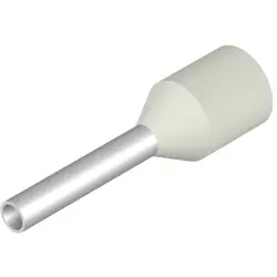 Insulated wire end ferrule, 0.75 mm², 14 mm/8 mm long, DIN 46228-4, white, 9025700000
