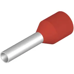 Insulated wire end ferrule, 1.5 mm², 14 mm/8 mm long, DIN 46228-4, red, 9025720000