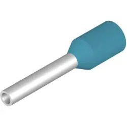 Insulated wire end ferrule, 0.25 mm², 10 mm/6 mm long, light blue, 9025740000