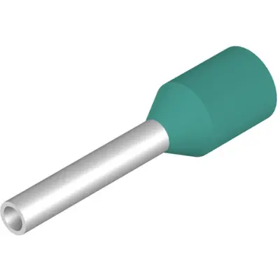 Insulated wire end ferrule, 0.34 mm², 10 mm/6 mm long, turquoise, 9025750000 - 1