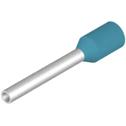 Insulated wire end ferrule, 0.25 mm², 12 mm/8 mm long, light blue, 9025780000