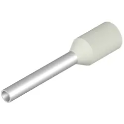 Insulated wire end ferrule, 0.75 mm², 16 mm/10 mm long, white, 9025860000
