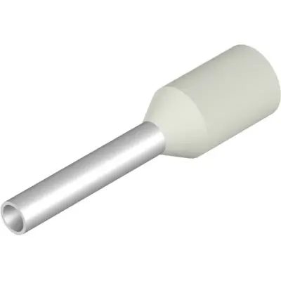 Insulated wire end ferrule, 0.75 mm², 14 mm/8 mm long, white, 9026070000 - 1