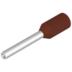 Insulated wire end ferrule, 0.14 mm², 10 mm/6 mm long, brown, 9028250000