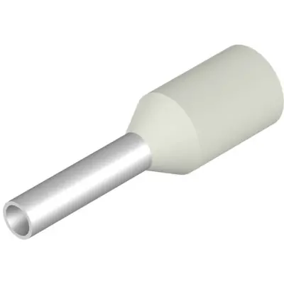 Insulated wire end ferrule, 0.75 mm², 12 mm/6 mm long, white, 9028280000 - 1