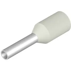 Insulated wire end ferrule, 0.75 mm², 12 mm/6 mm long, white, 9028280000