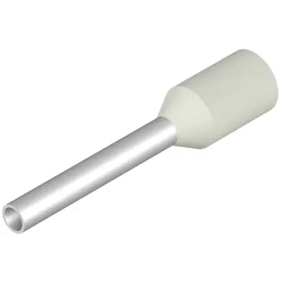 Insulated wire end ferrule, 0.75 mm², 16 mm/10 mm long, white, 9028290000 - 1