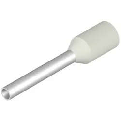 Insulated wire end ferrule, 0.75 mm², 16 mm/10 mm long, white, 9028290000