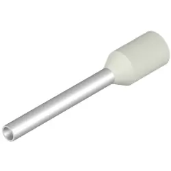 Insulated wire end ferrule, 0.75 mm², 18 mm/12 mm long, white, 9028300000
