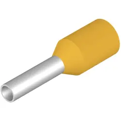 Insulated wire end ferrule, 1.0 mm², 12 mm/6 mm long, yellow, 9028310000