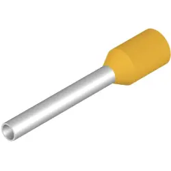 Insulated wire end ferrule, 1.0 mm², 18 mm/12 mm long, yellow, 9028340000